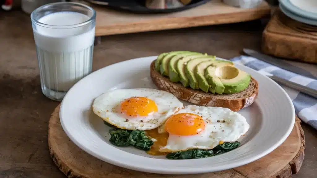 desayuno delicioso para una dieta rica en calcio