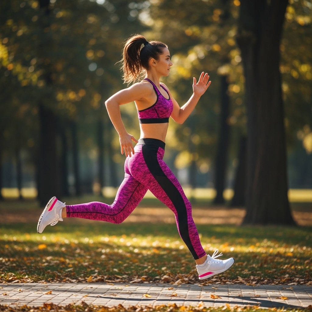 corredora fitness haciendo deportes de resistencia