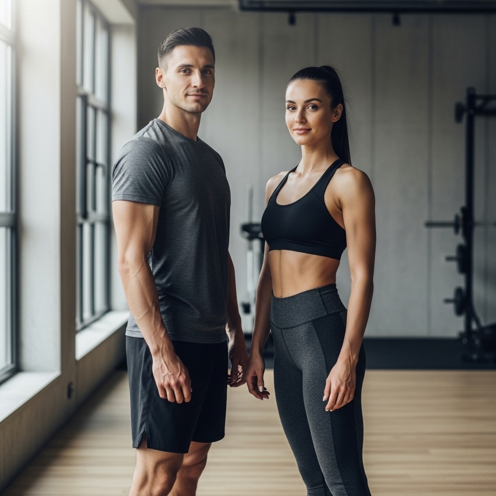 hombre y mujer yendo a nutriologo para recomposición corporal