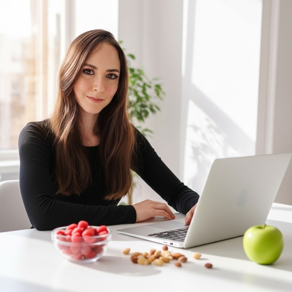 nutricionista online dándo consulta de nutrición en línea