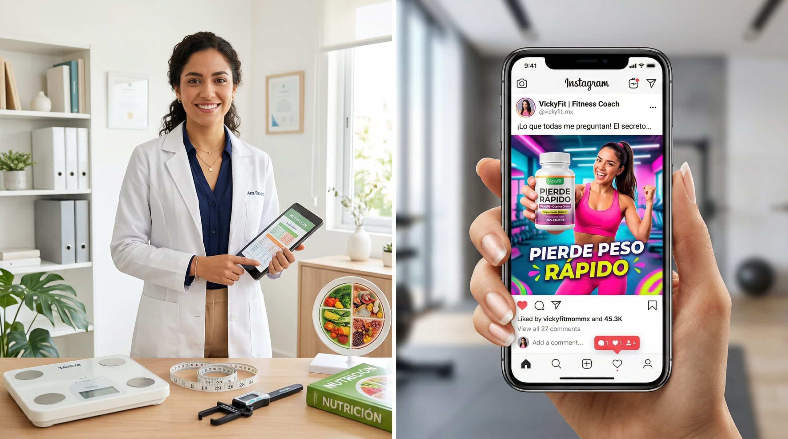 Nutriologos profesionales vs influencers de moda scaled