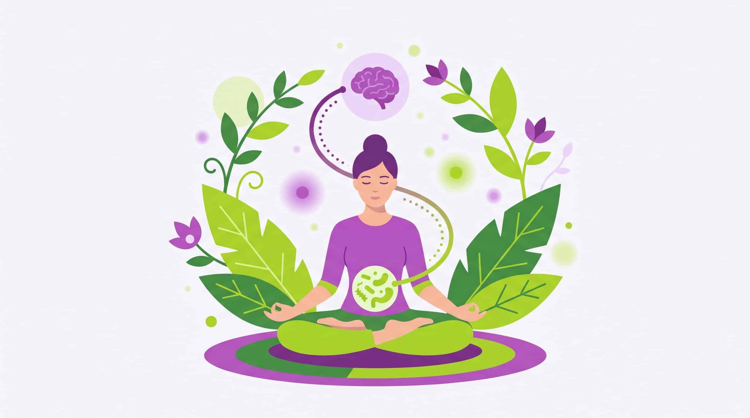 Persona practicando meditación y yoga para el estrés