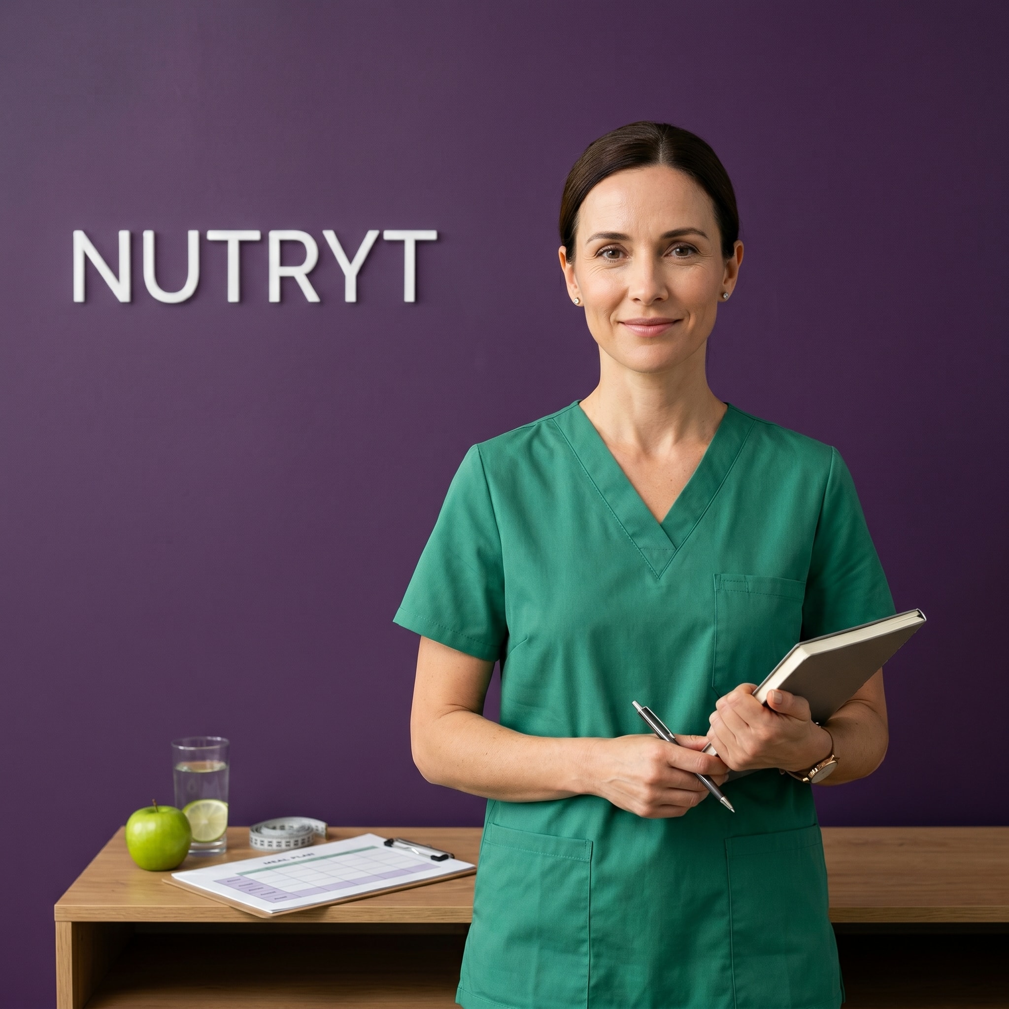 Nutriólogo trabajando en consulta