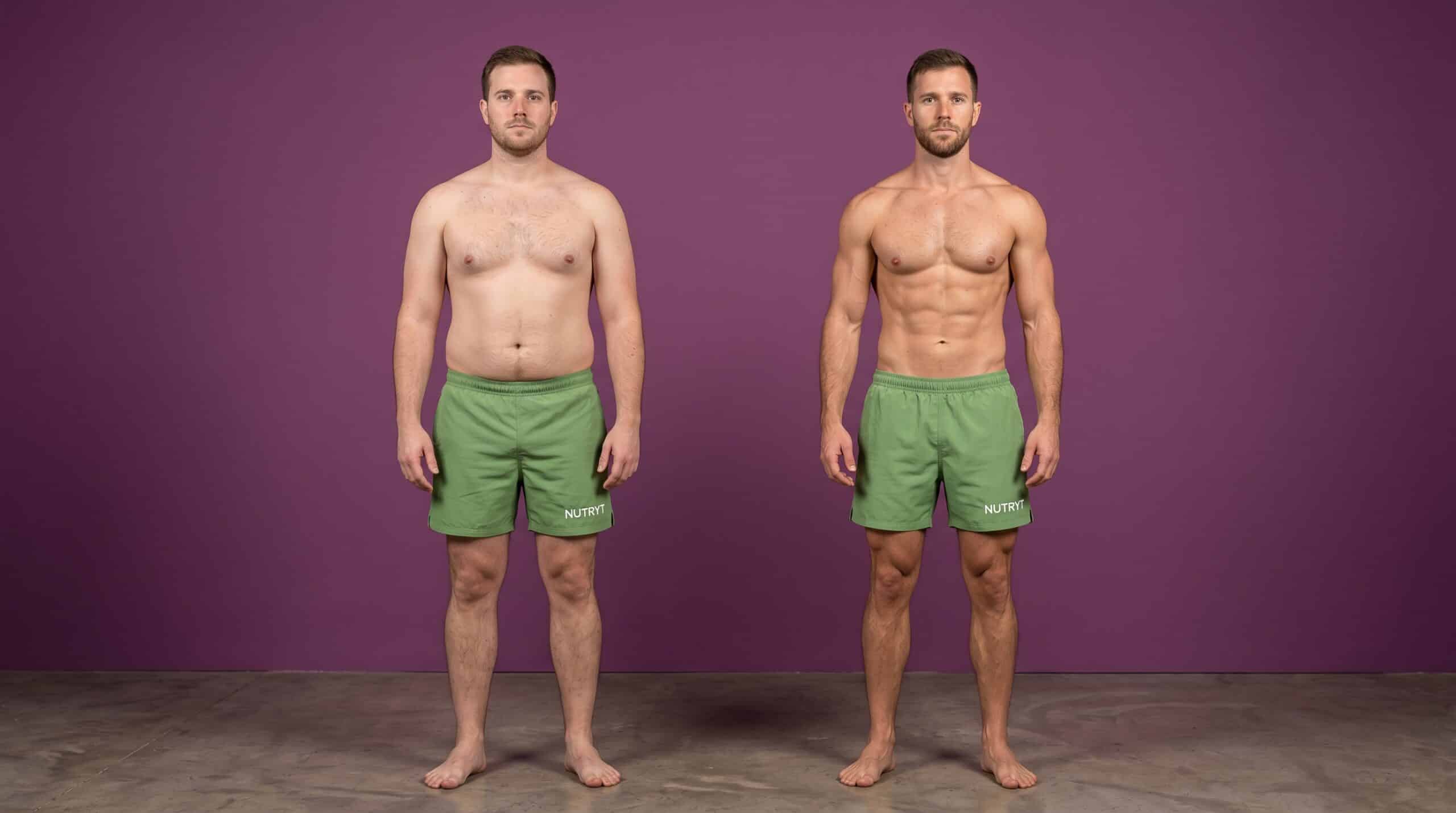 Ejemplo de recomposición corporal en hombres