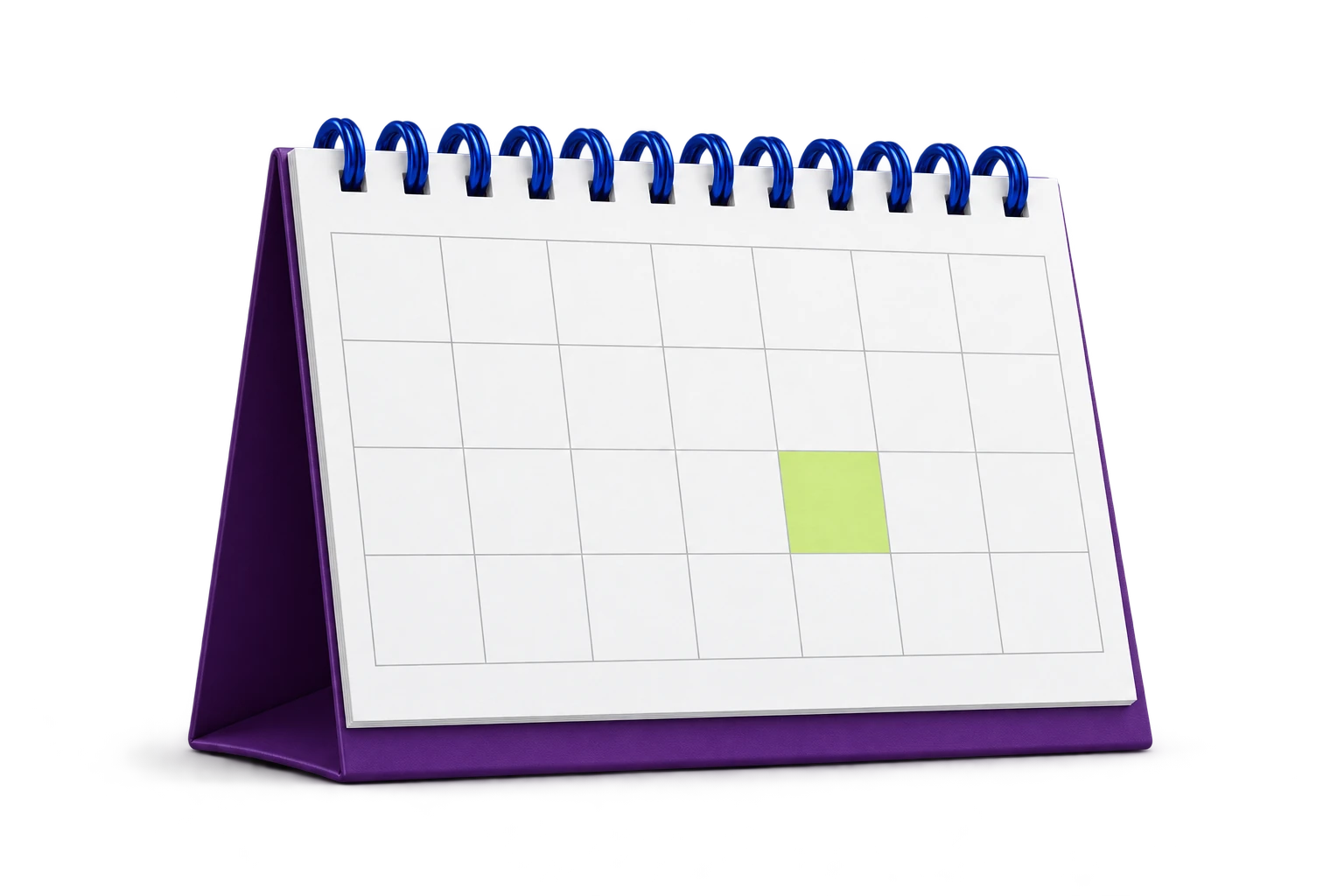 Calendario como símbolo de un momento para leer