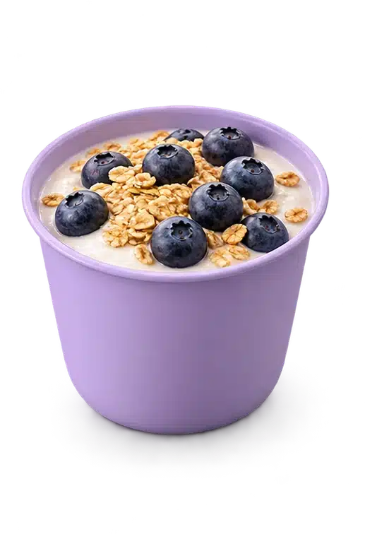 Tazón de yogur con fruta y cereal