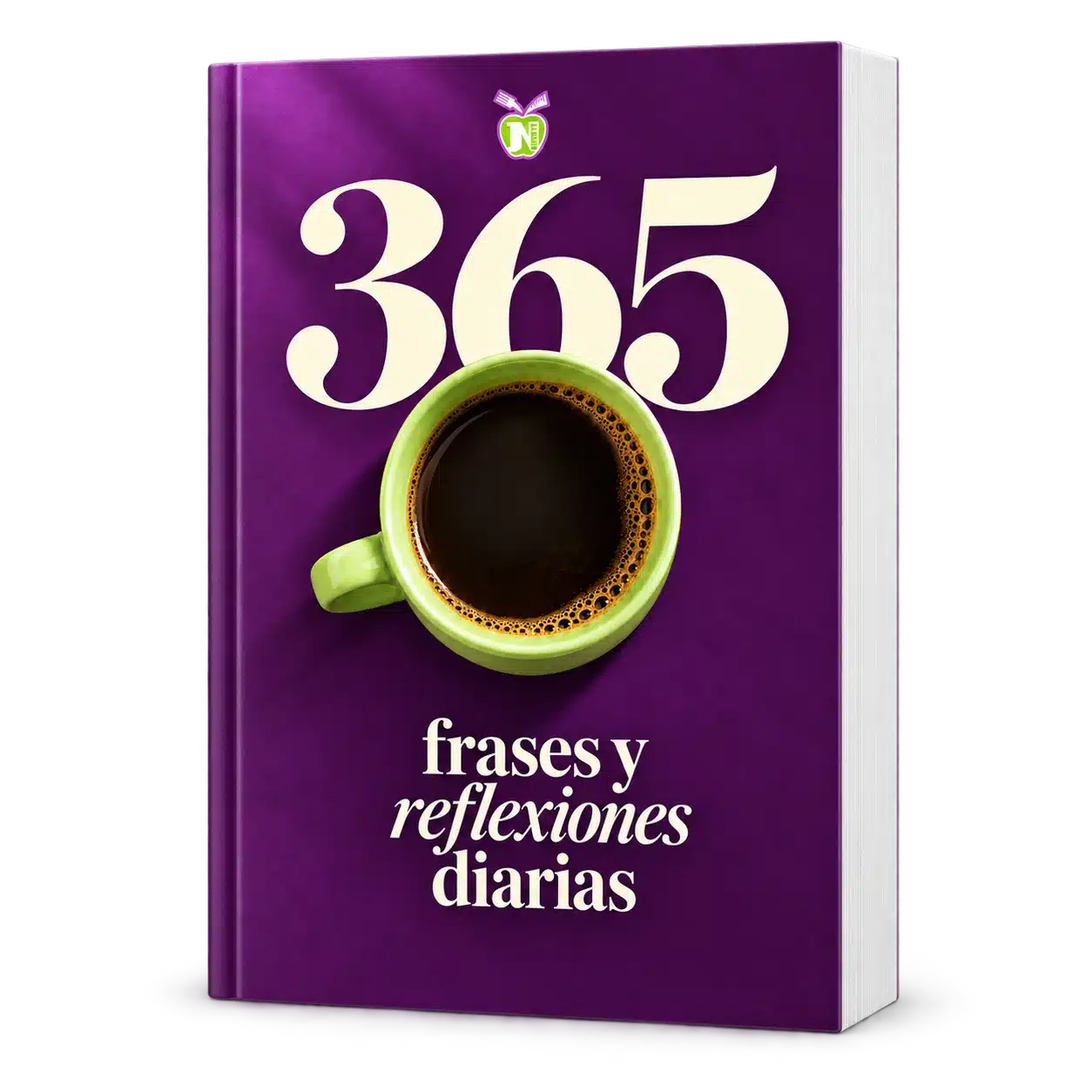 Representación en 3D de la portada de 365 frases y reflexiones diarias, disponible como PDF digital
